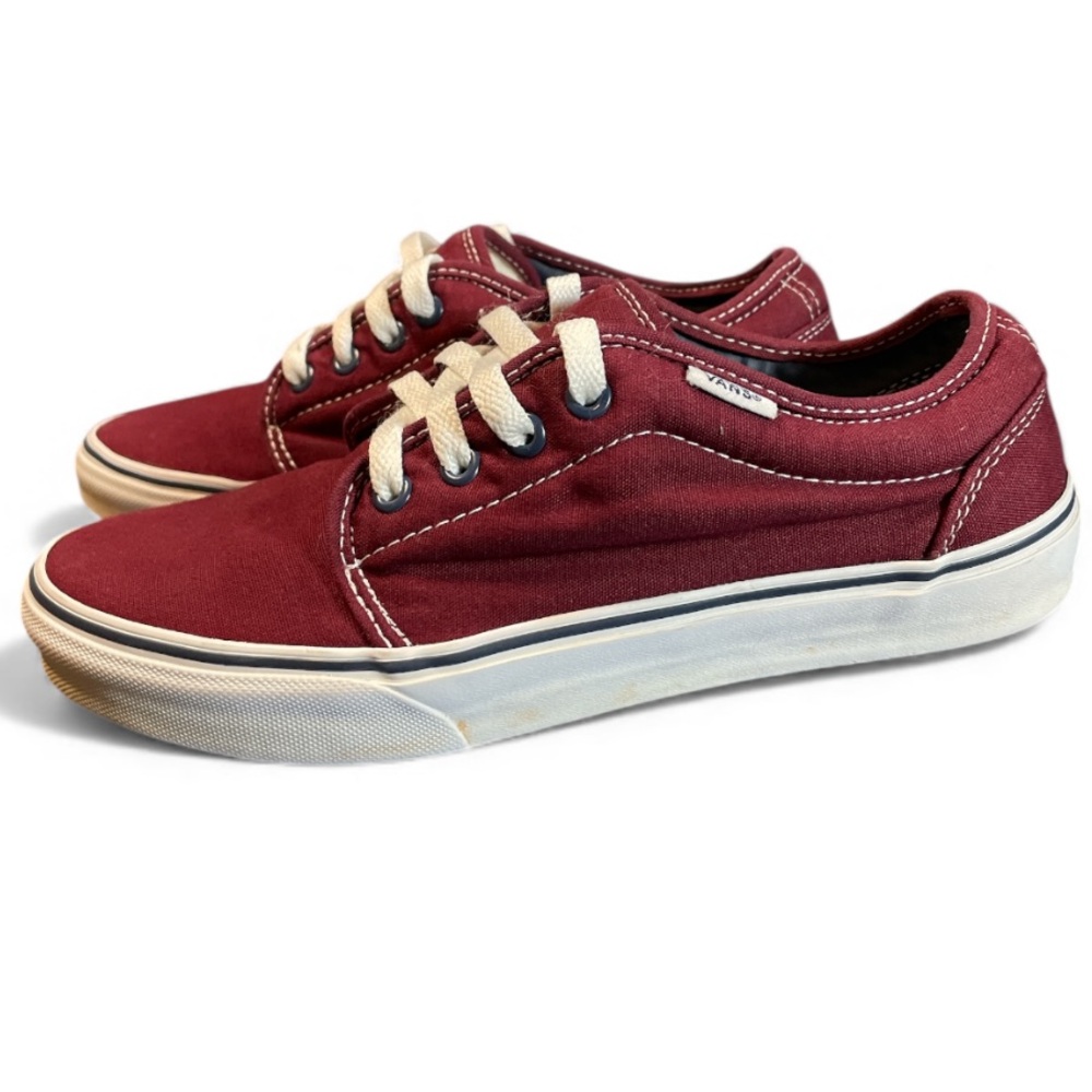 Vans Off The Wall Burgundy Sneakers Size 8
